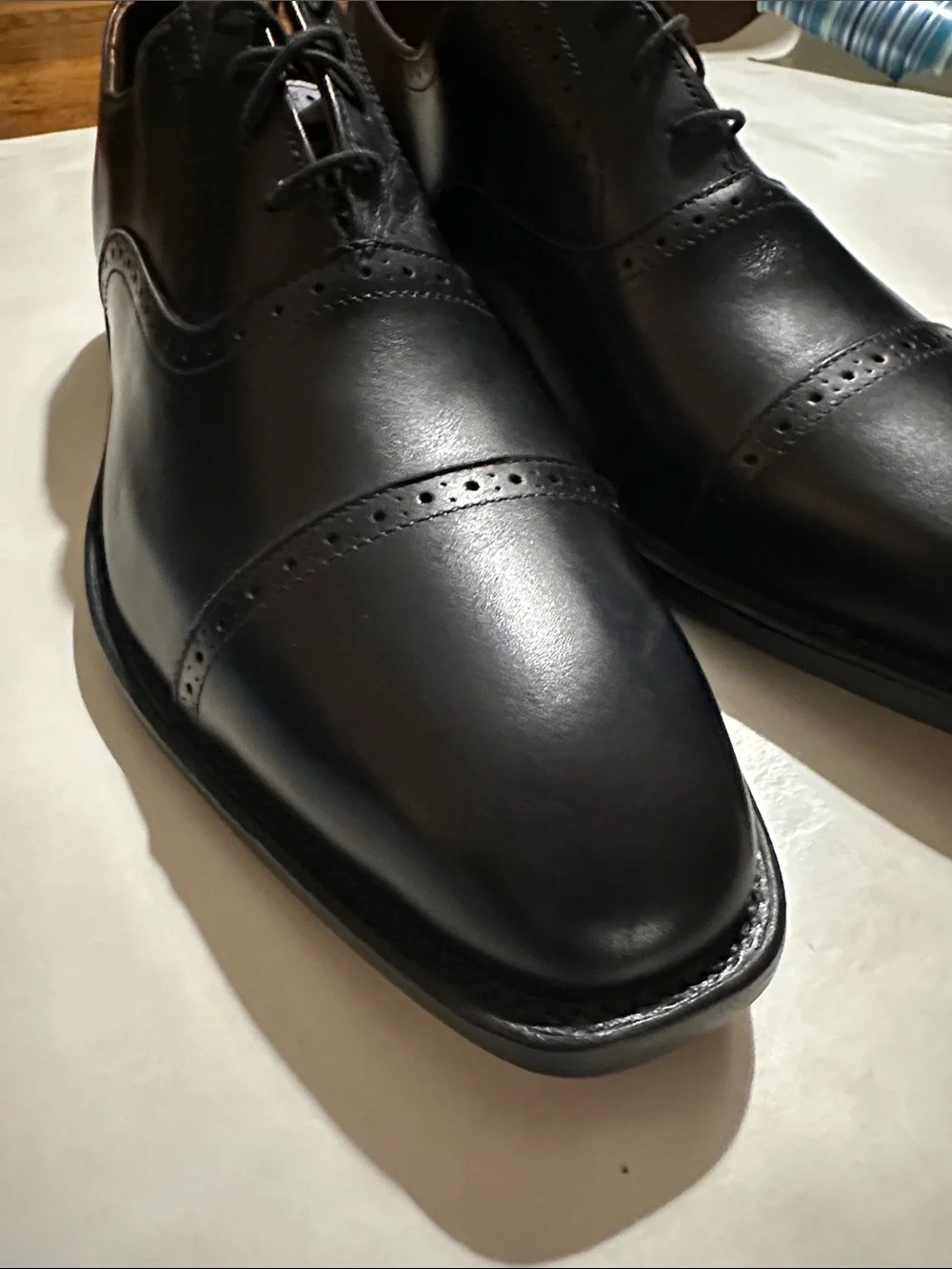 Allen Edmonds Classic Black Cap Toe Evanston Oxford 👞